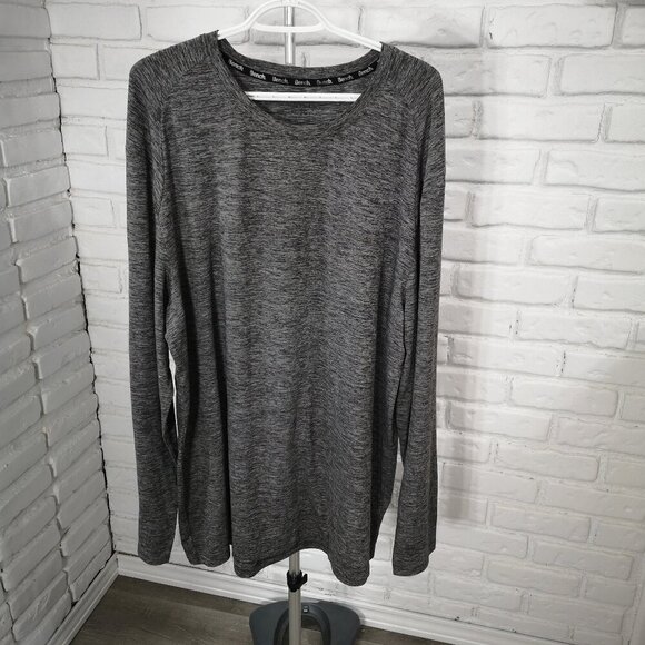 Bench Men's Size XL Light Fleece Lined Grey Straight Fit Long Sleeves T-shirt - Picture 1 of 8